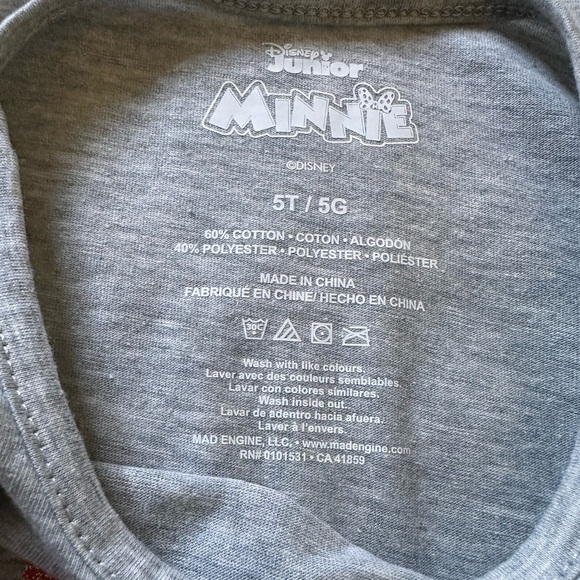 NWT Minnie Mouse Long Sleeve Shirt Size 5T - Picture 2 of 3